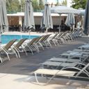 Ξενοδοχείο Hilton στη Λευκωσία Κύπρου. Κατασκευή δαπέδων περιμετρικά της πισίνας.